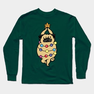 Pug Merry Christmas Long Sleeve T-Shirt